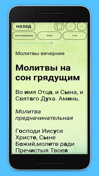 Утреннее и вечернее правило с аудиосопровождением — Книги и справочники, скриншот интерфейса 5