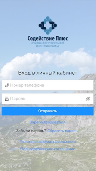 Содействие плюс — Финансы, скриншот интерфейса 1