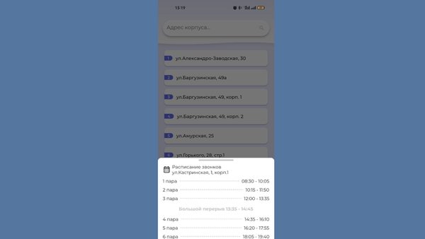 Расписание ЗабГУ — Образование, скриншот интерфейса 4