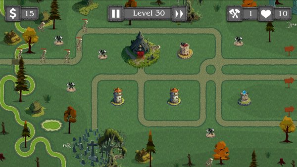 Tower Defense : Outlanders — Стратегии, скриншот интерфейса 2