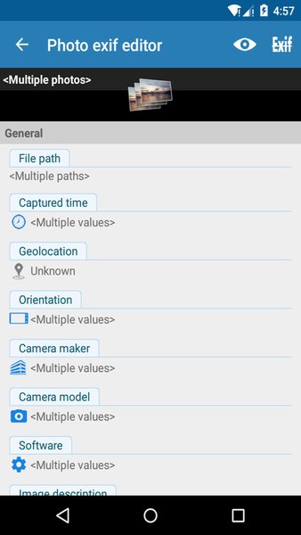 Photo EXIF Editor — Фотография, скриншот интерфейса 7