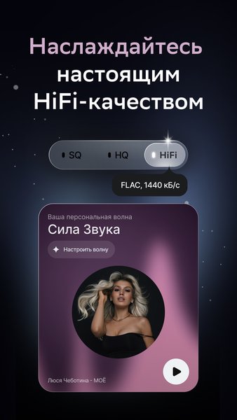 Звук: HiFi - музыка и книги — Музыка и аудио, скриншот интерфейса 5
