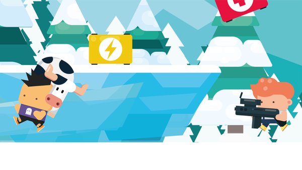 Milk hunters: flat shooter — Детские, скриншот интерфейса 2