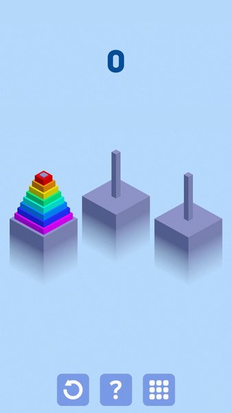 Ханойская башня — Головоломки, скриншот интерфейса 1