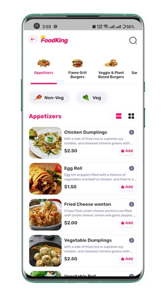 Nastasia FoodDeli — Еда и напитки, скриншот интерфейса 2