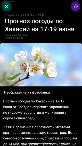 Новости Хакасии — Новости и журналы, скриншот интерфейса 8