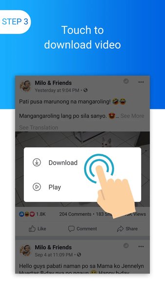 Загрузчик видео с Facebook 2023 — Социальные, скриншот интерфейса 3