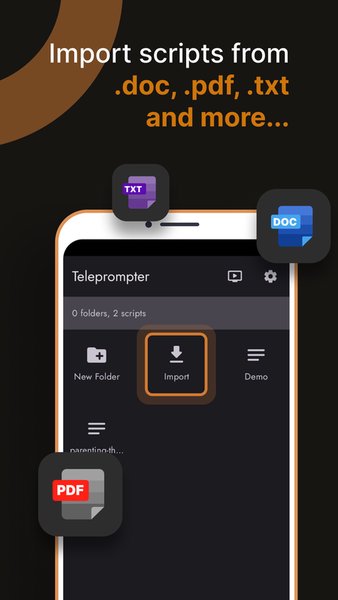 Teleprompter — Видеоплееры и редакторы, скриншот интерфейса 1