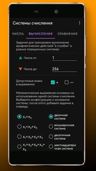 Информатика: системы счисления — Образование, скриншот интерфейса 3