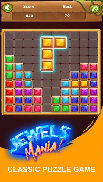 Jewels Mania 💎 Classic Block Puzzle Game — Головоломки, скриншот интерфейса 3