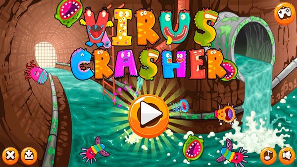 Virus Crasher-Сlicker — Аркады, скриншот интерфейса 1