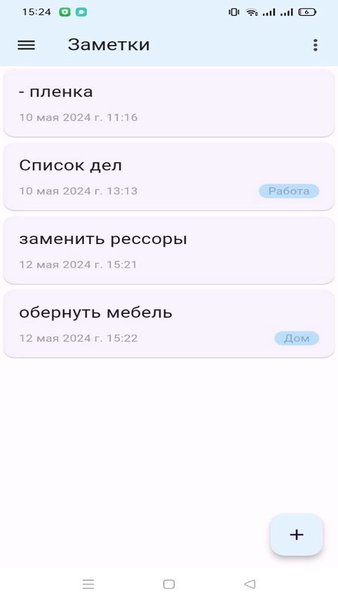 Заметки — Стиль жизни, скриншот интерфейса 1