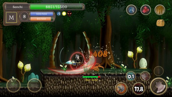 Stonelied: Action Rush Rampage — Приключения, скриншот интерфейса 4