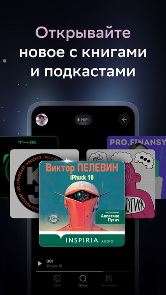 Звук: HiFi - музыка и книги — Музыка и аудио, скриншот интерфейса 6