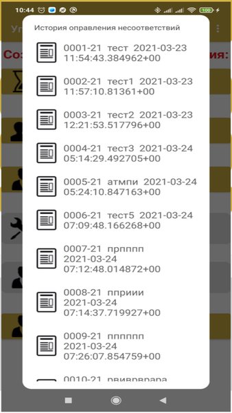 Управление несоответствиями — Бизнес, скриншот интерфейса 5